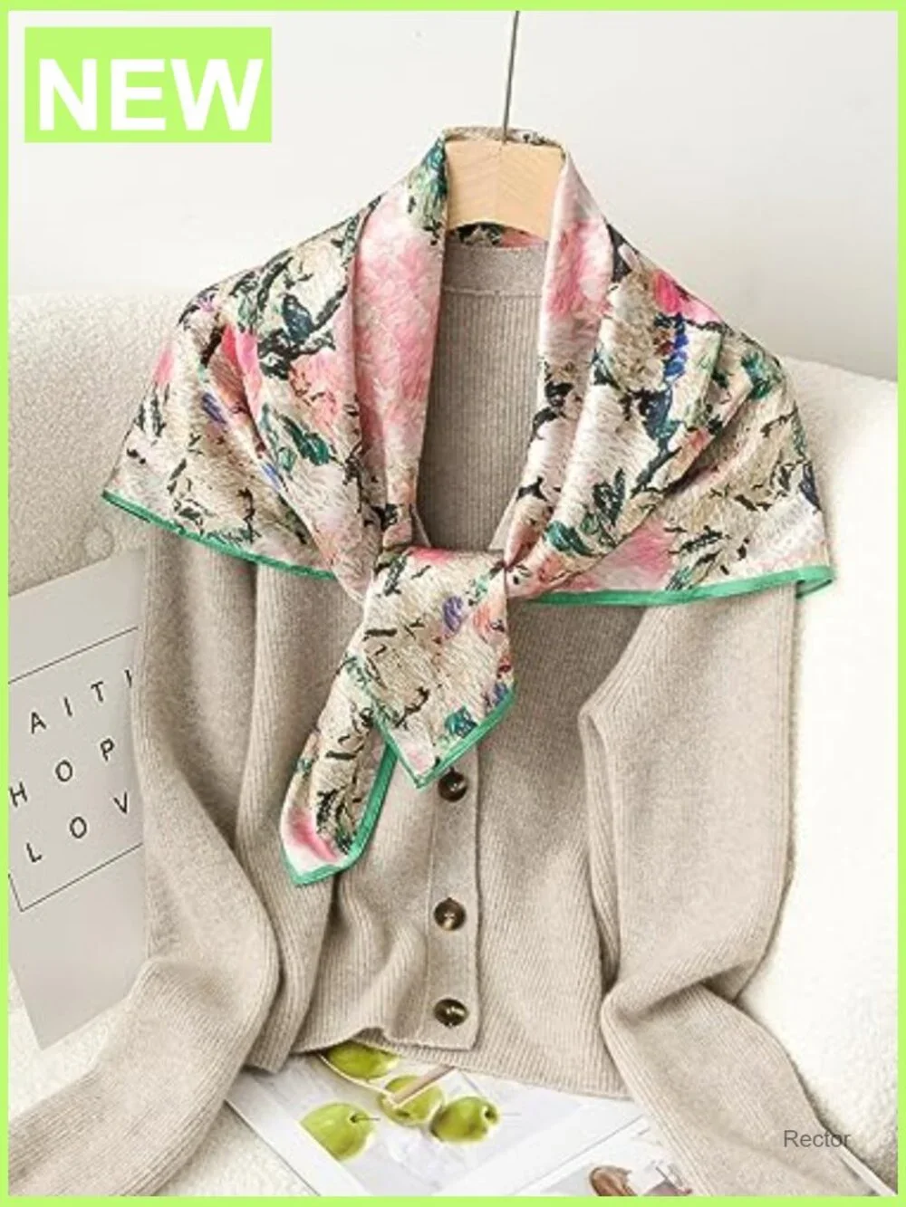Large Square 100% Mulberry Silk Scarf 35